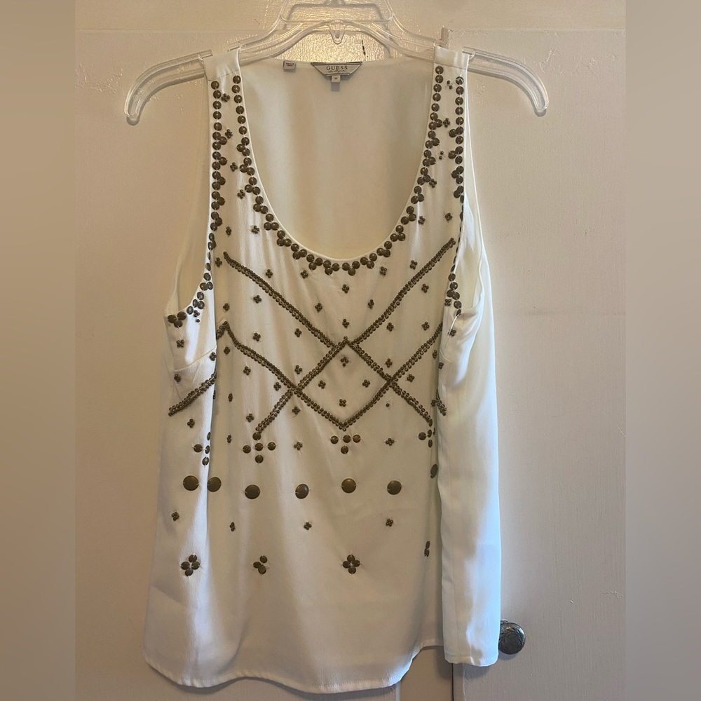 White beaded top